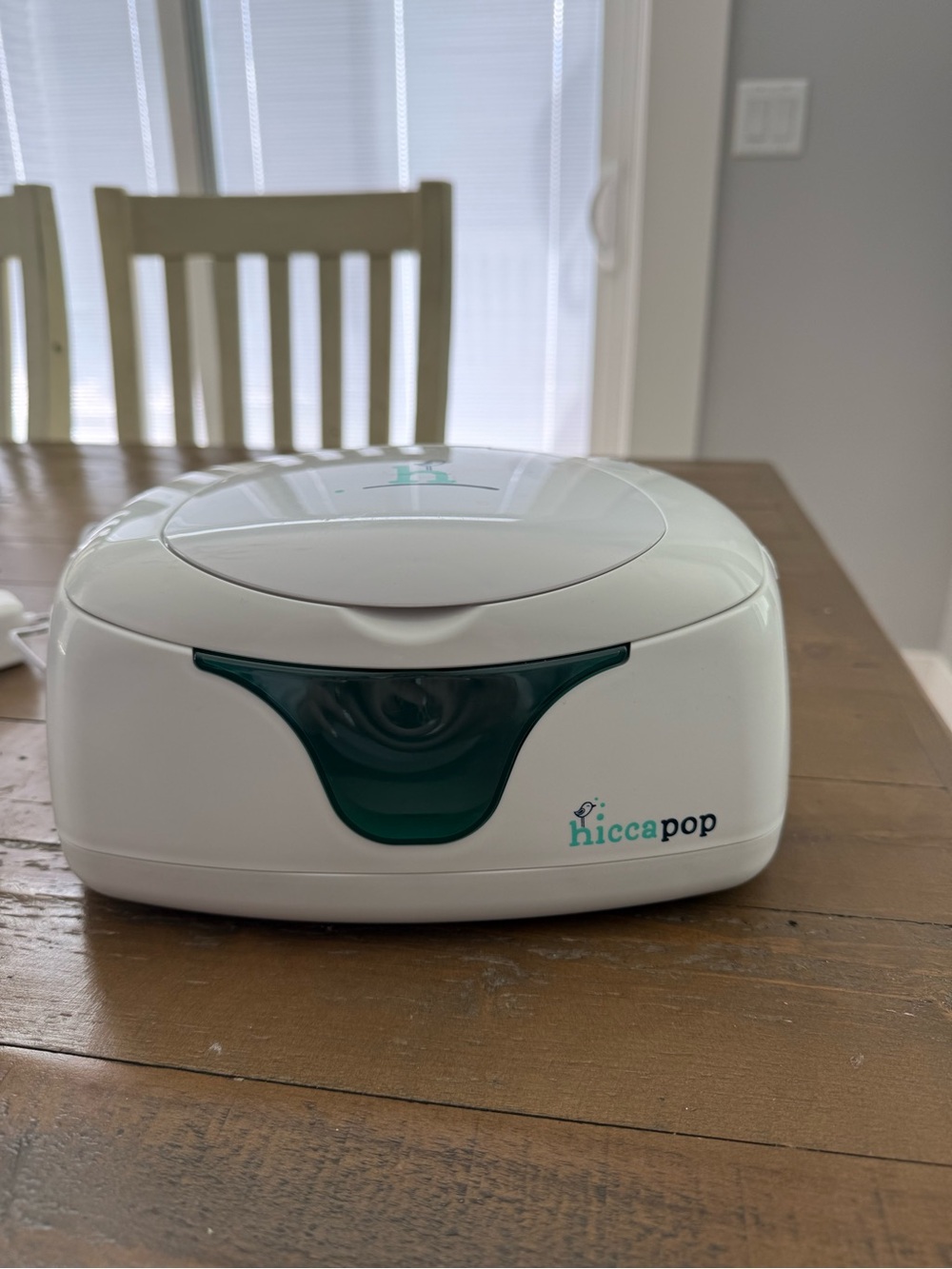 Hiccapop White and Teal Baby Wipe Warmer